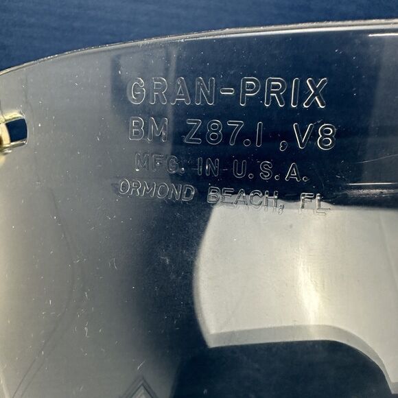 NEW Vintage Gran-Prix Retro Clear Bubble 3 Snap Helmet Shield Visor NOS *Flaw* - Picture 4 of 7